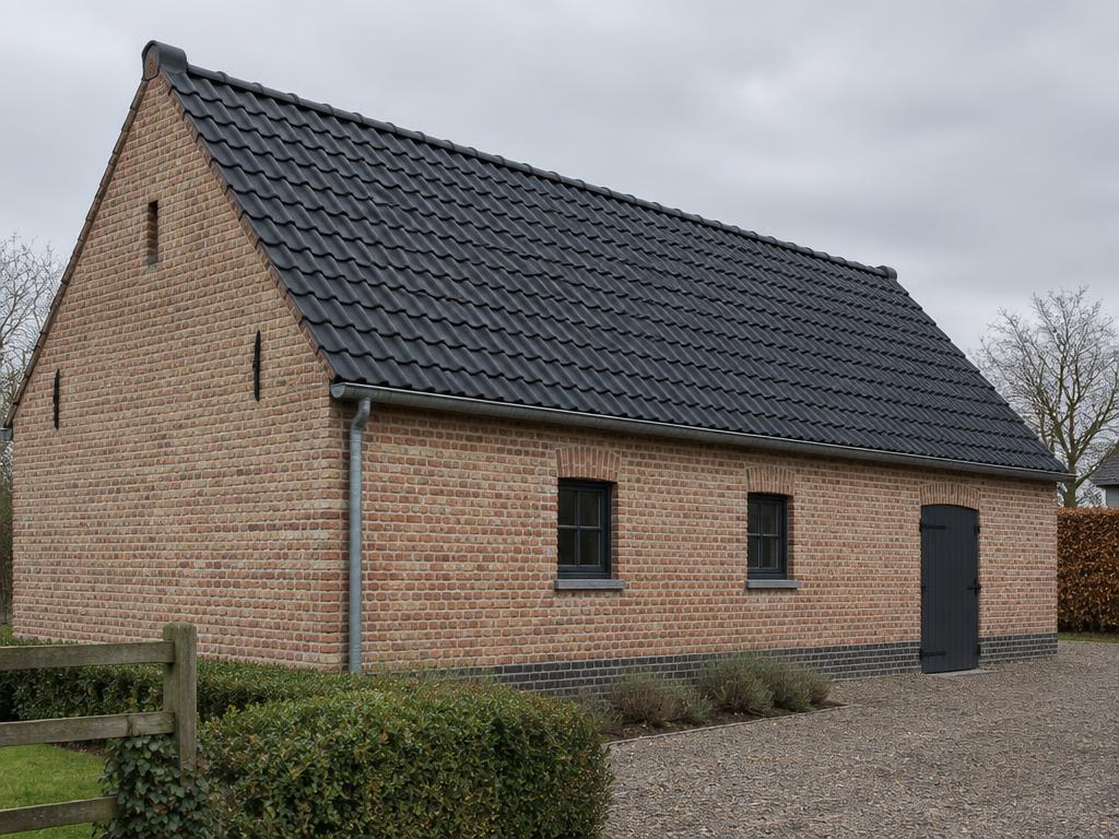 Nieuw dak met Edilians antraciet zwarte pannen nadat de asbestleien verwijderd zijn door Merchiers Dak en Woningrenovatie